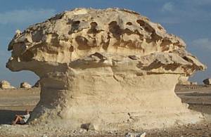 Kalkformaties in de witte woestijn