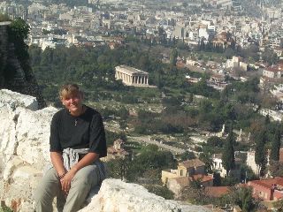 Sabine op de Acropolis