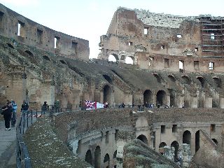 Arsenal supporters in het Colosseum