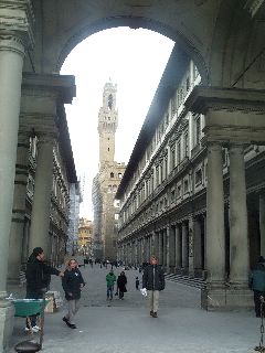 Beeldenstraat in Florence
