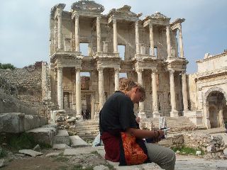 De Celsius-bibliotheek in de oude Grikese stad Ephesus
