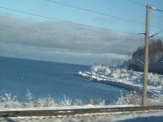 De trein langs het Baikalmeer