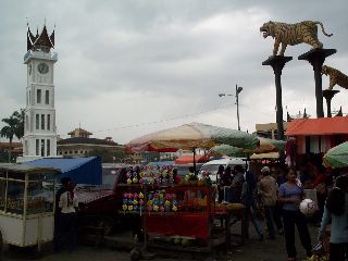 De markt van Bukittinggi